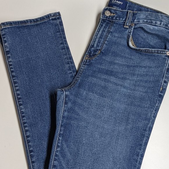 Old Navy Jeans Youth 16 Regular Skinny Adjustable Waist Blue Kids Boys - Picture 4 of 7
